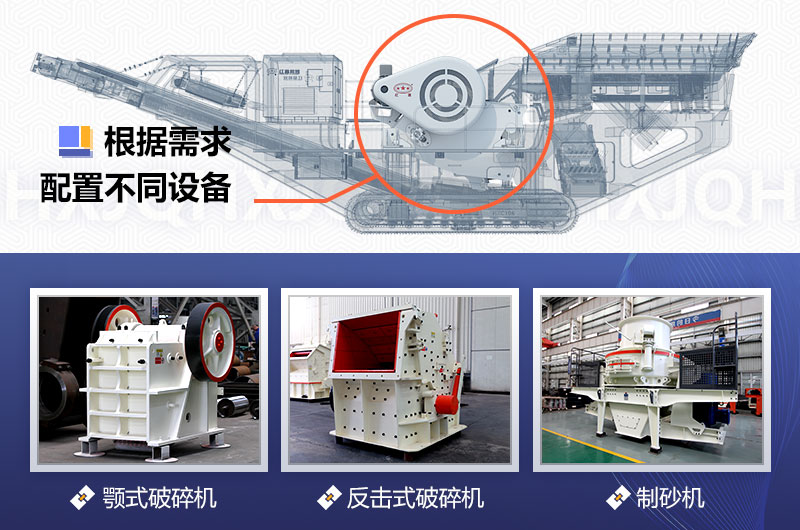 移動(dòng)破碎機(jī)不同的設(shè)備配置，其價(jià)格有所差異